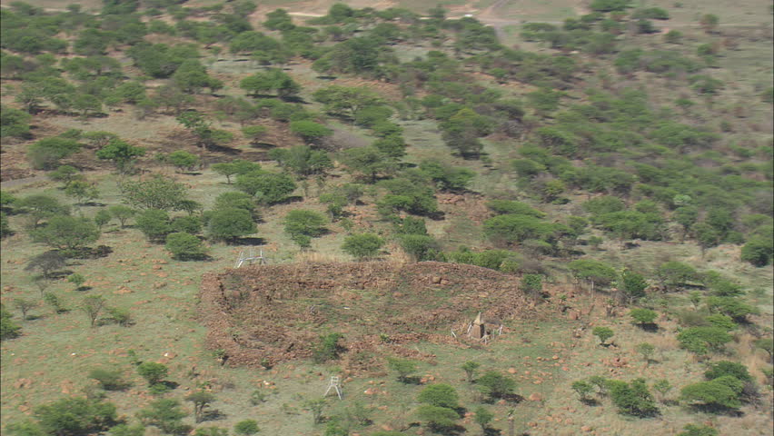 AERIAL South Africa-Gun Emplacements Overlooking Ladysmith 2009
