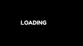 loading Animation seamless loop.loading text with three dots.transparent background with alpha channel. 4K motion graphic.loading process animation
