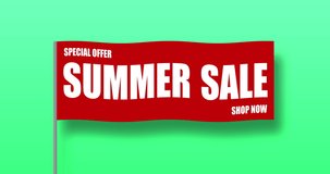 Summer sale text banner sign.