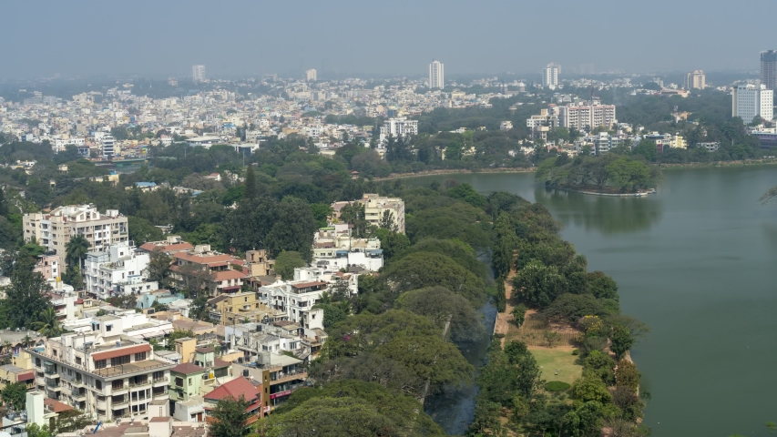Day Time Lapse of Bangalore Park by Lake With Clouds Shadows