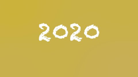New Year 2020. in different colors from 2008 to 2020