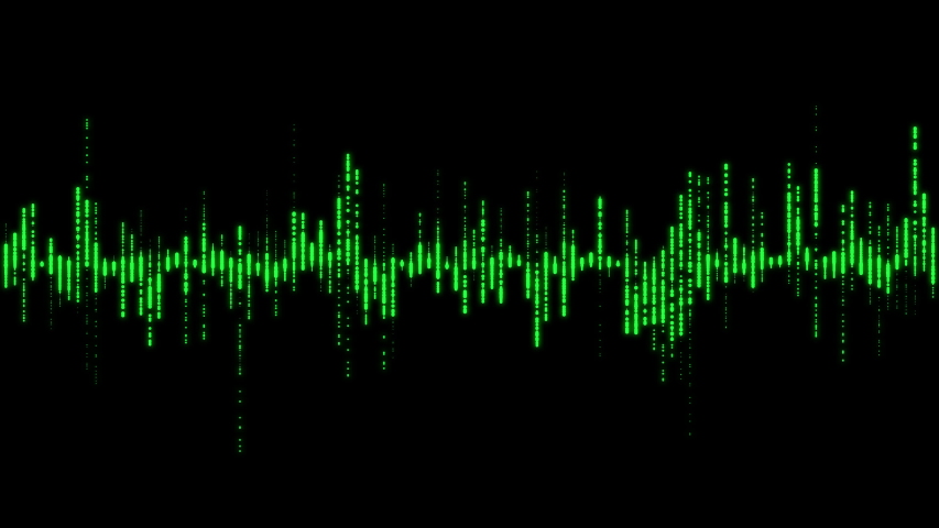 Music equalizer, audio waves or sound frequency in lines, digital player waveform, hud for sound technology or tune bar, recorder signal. Available in 4K video render footage.