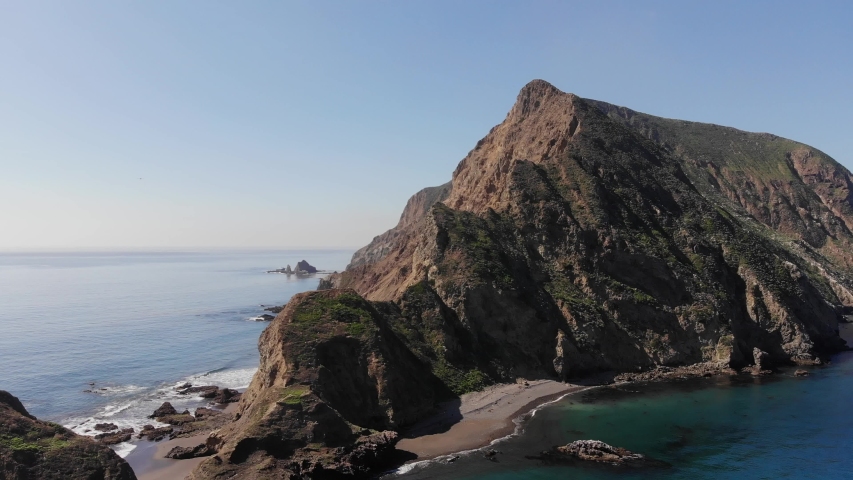 Aerial Of Anacapa Island, part of Channel Islands National Park.