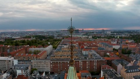 aerial view of the dome of frederiks church in copenhagen