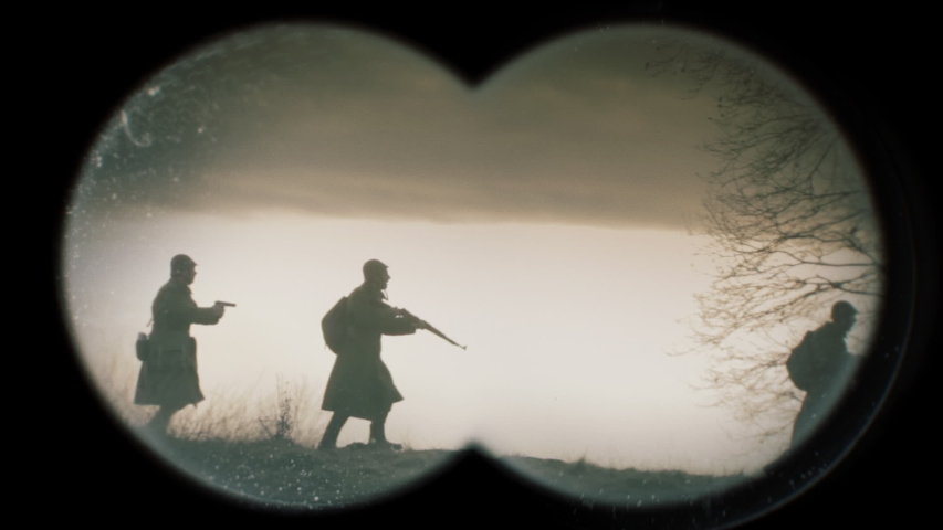 Soviet Union, CIRCA 1941-1943
Re-enactors dressed as romanian soldiers fighting on East Front during World War II.
