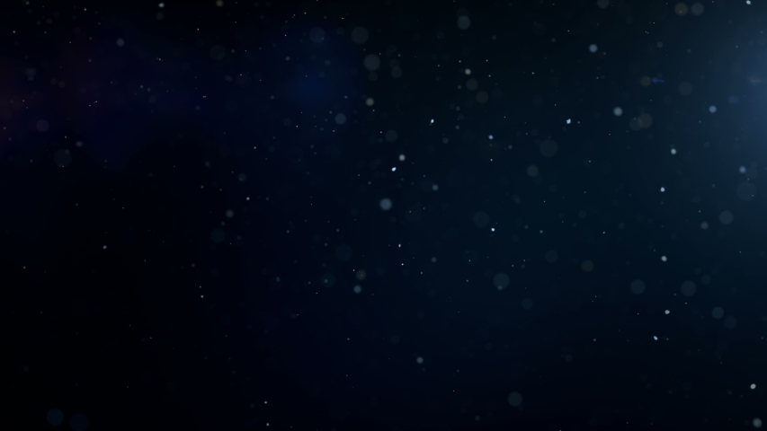 Natural Floating Organic Particles On beatiful relaxing Background. Glittering Particles With Bokeh. Slow motion.