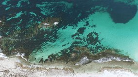 Aerial Footage of Pristine Rottnest Island. Western Australia travel and tourism.