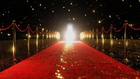 Red carpet with falling gold confetti. 4K 3D loop animation - Powered by Shutterstock - Get 15% off with code: PIKWIZARD15