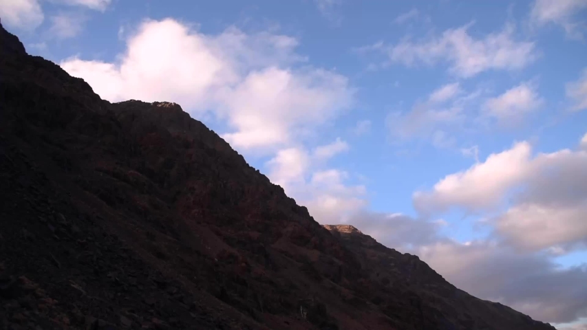 Time Lapse Sunset Trekking in the High Atlas Mountains of Morocco | Shutterstock HD Video #1047186256