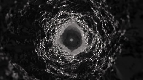 Flythrough sci-fi abstract Dark Hole
black and white Tunnel animation
it's suitable for scary psychedelic videos

4k scary cave 4096 x 2304