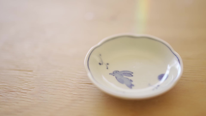 
Chickpeas arranged on a plate