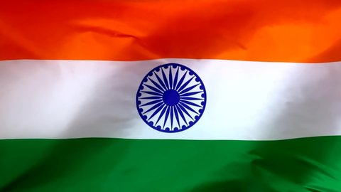 india flag background loop indian slow Stock Footage Video (100% ...
