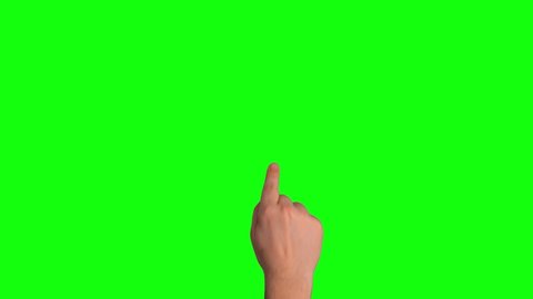 Pointing Hand On Green Screen Chroma Stock Footage Video (100% Royalty ...