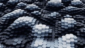 Footage of white hexagon with space, seamless loop 3D rendering in technology of network and big data compute concept. - Powered by Shutterstock - Get 15% off with code: PIKWIZARD15