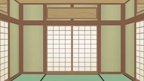 Endless Japanese Rooms.
Open the doors.
traditional and general style Japanese room. Stock Video