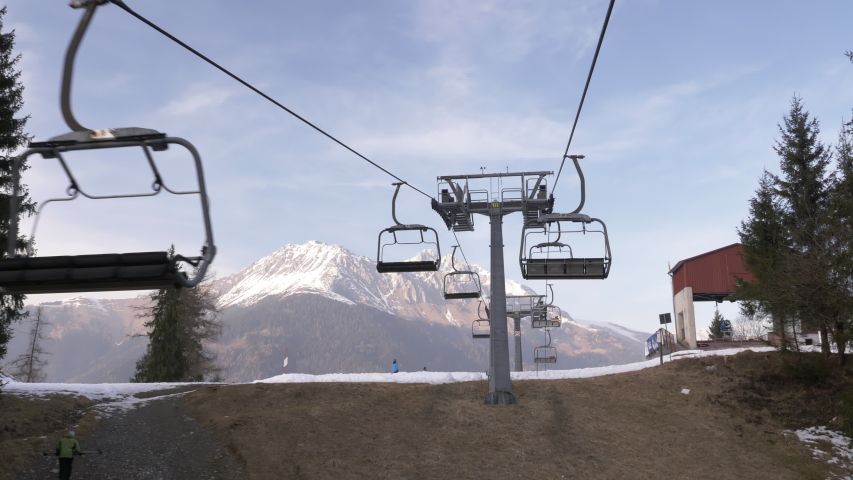 ski lift mountain biking