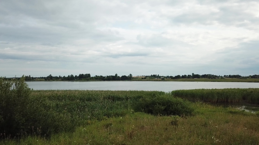 Beautiful landscape of Yanovichi lake