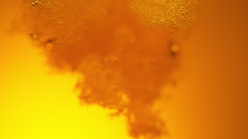 Super Slow Motion Detail Shot of Pouring Beer into Glass at 1000fps. Royalty-Free Stock Footage #1047401023