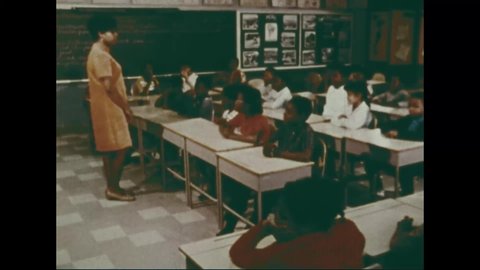CIRCA 1968 - Elementary school students in Cleveland learn about syllables, and the city's poor education system is discussed.