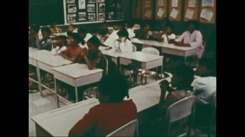CIRCA 1968 - Students receive elementary school and vocational education in Cleveland, but budgets only allow for the most promising students.
