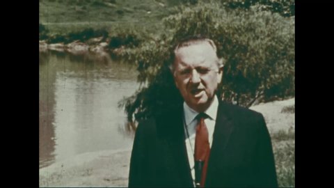 CIRCA 1968 - Reporting from Texas, Walter Cronkite shows how much more urban Houston has become since his boyhood there.