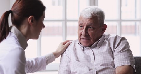 senior elder man patient talking caring Stock Footage Video (100% ...