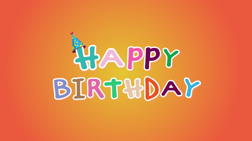 happy birthday text animation colorful particles Stock Footage Video ...