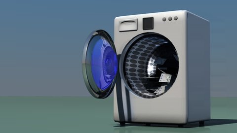 money laundry symbol movie with washing machine