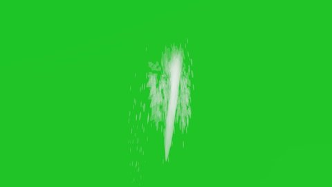 Fountain Effect isolated on Green Screen Background,Chroma key,3D Rendering Animation in 4K