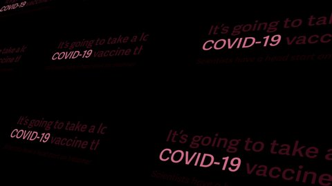 COVID-19, COVID, Coronavirus. Highlighted word in the different text. News concept or medical media. Dangerous virus spreads across the Earth. Multidimensional perspective effect on black background.
