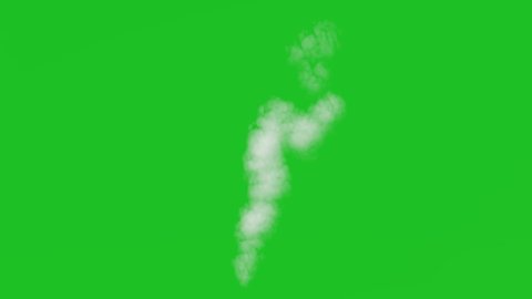 White Smoke effect on green screen background, isolated motion graphic chroma key,party smoke,natural effect 3d animation.