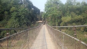 Walking on suspension bridge ( shot from gimbal ) 