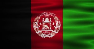 Animated waving national Afghanistan flag. Animation, motion graphics. Useful for social media, videos, websites, interfaces. Happy National Day.
