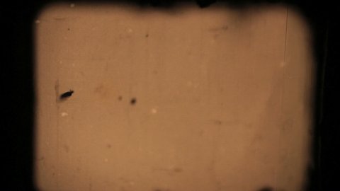 Old film strip burn with bubble