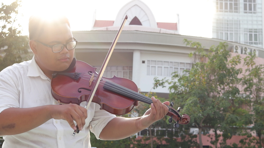 Music students are intending to practice violin playing.