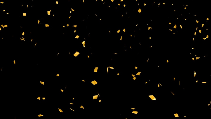 Falling Gold Confetti / with Alpha Matte  | Shutterstock HD Video #1047505945