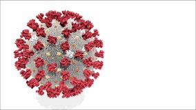 Realistic 3D animation of the Coronavirus 2019-nCoV Wuhan. SARS-CoV-2 known as 2019-nCoV, COVID-19. Seamless loop. - Powered by Shutterstock - Get 15% off with code: PIKWIZARD15