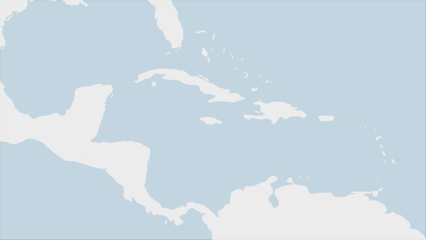 Jamaica map highlighted in Jamaica flag colors and pin of country capital Kingston, map with neighboring American countries.