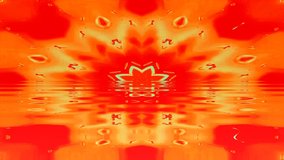 Beautiful abstract videos that shine, glow light that governs the subtle movements of the orange color against a red background