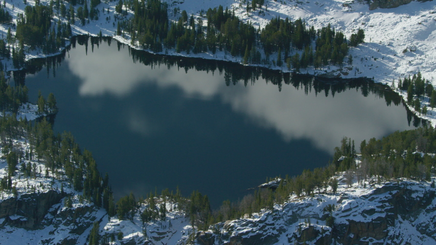High mountain lakes sits in the glacial cirques of the Beartooth Mountain Range in southwestern Montana, near Yellowstone National Park
