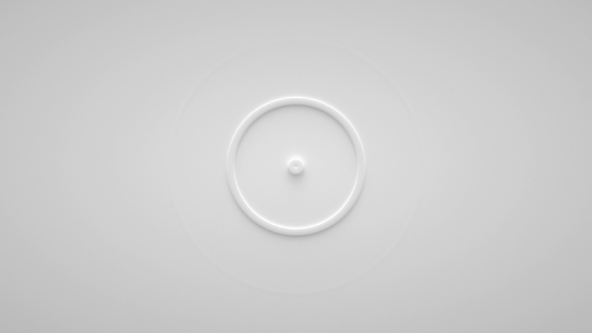 Wave from concentric circles, rings on the surface. Bright, milky radio wave abstract motion background. Seamless loop. | Shutterstock HD Video #1047669634