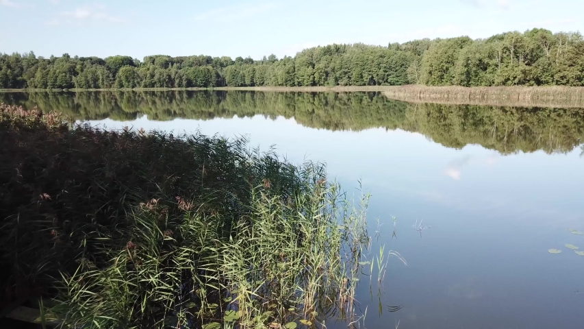 Beautiful landscape of lake Hodtsy