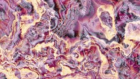 Wavy moving stirring background. Psychedelic marble texture. Seamless looping footage.