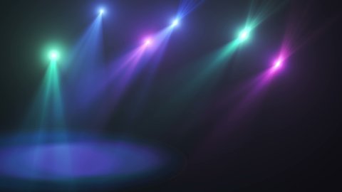 Stage lights moving motion background 4k