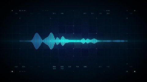 A visualization of an audio waveform. This clip is available in multiple other color options and loops seamlessly. 