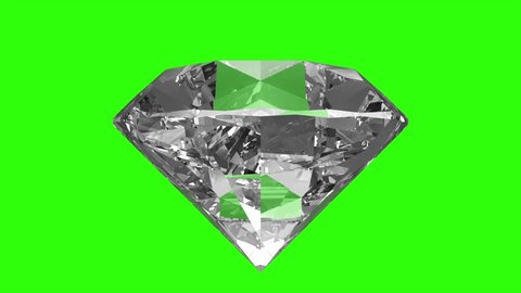 diamond rotating green screen video
