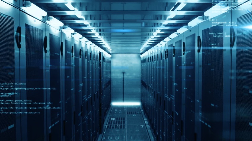 animation data processing digital information flowing Stock Footage ...