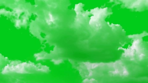 Clouds fluttering green screen video