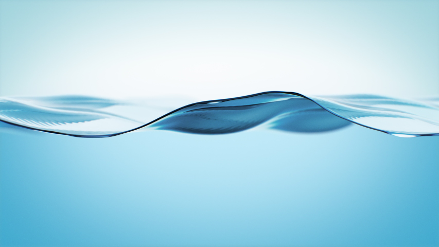 Beautiful Water Surface Moving Up Waving. Clear Blue Water Filling the Screen. 4k Ultra HD 3840x2160. Royalty-Free Stock Footage #1047758845