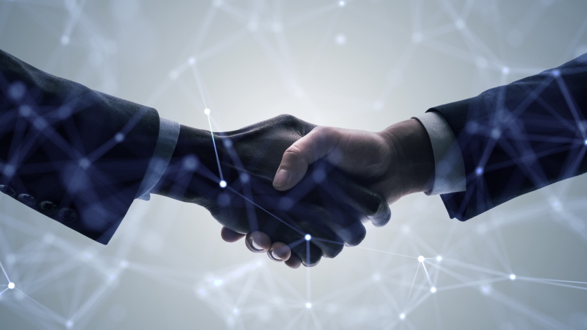 Business network concept. Customer support. Shaking hands. | Shutterstock HD Video #1047762073